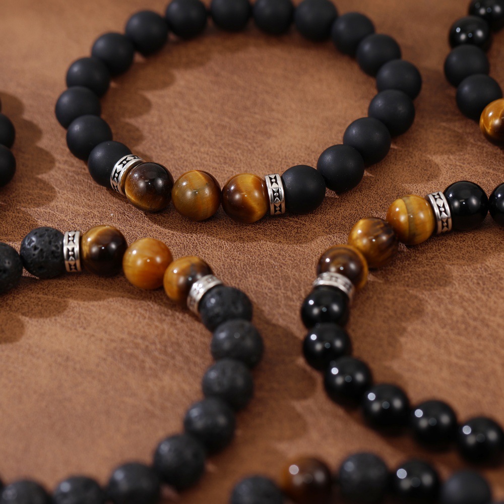 Natural Black Obsidian Protection Bracelet - Image 4